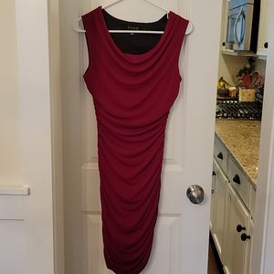 Women burgundy dress